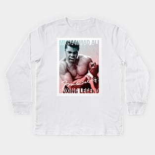 Muhammad Ali Postal Stamp Kids Long Sleeve T-Shirt